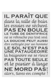 Schild Text Französisch Salle De