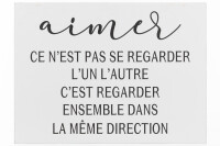 Placard Text French Aimer Metal