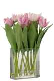 Tulipes En Vase Ovale Plastique