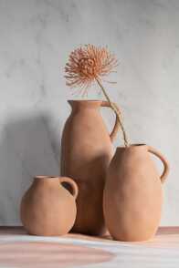 Vase Jug Ceramic Brown Large