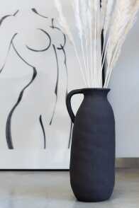 Vase Jug Ceramic Black Large