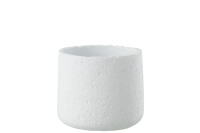 Flower Pot Potine Cement White