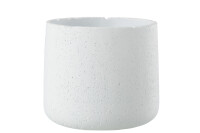 Flower Pot Potine Cement White