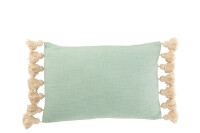 Cushion Rectangle Pompom Cotton