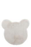 Tapis Tete D'ours Polyester Blanc