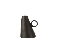 Vase Inclined Ceramic Black