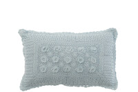 Cushion Rectangle Lace Cotton Blue