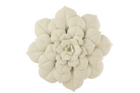 Wall Deco Flower Metal White Large