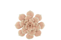 Wanddekoration Blume Metall Rosa