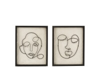 Wanddekoration Gesichter