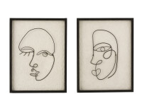Wanddekoration Gesichter