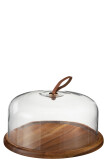 Bell Jar Glass/Wood