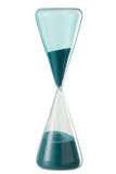 Reloj De Arena Cristal Azul Large