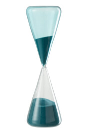 Hourglass Glass Blue Large