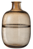 Vase Round Ridge Glass Amber Large