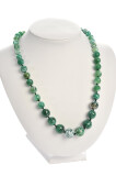 Necklace Agate Facet Rd Green