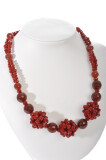 Necklace Balls Crystal Red