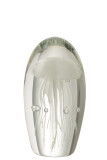 Paperweight Jellyfish Glass White