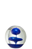 Paperweight Bubble Glass Blue