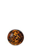 Paperweight Dots Glass Brown Small