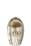 Paperweight Jellyfish Glass Brown