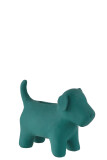 Piggy Bank Dog Poly Blue