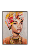 Painting Woman Ethnic Canvas/Wood