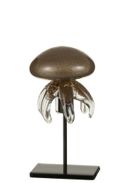 Jellyfish On Foot Glass Brown
