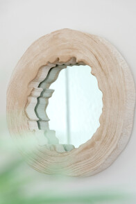 Mirror Irregular Paulownia Wood