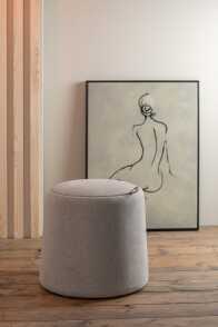 Pouf/Table D'appoint Rond