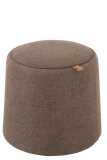 Pouf/Sidetable Round Textile/Wood