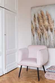 Chair Luxe Textile/Met Light Pink