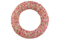 Wreath Dried Flowers Polyfoam Pink