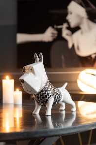 Hond Trui Keramiek Zwart/Wit Large