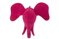 Elephant Head Hanging Velvet Pink