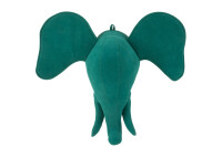 Elephant Head Hanging Velvet Green