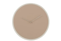 Clock Round Mdf Beige/White Large