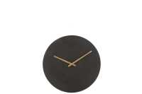 Clock Round Metal Black Small 
