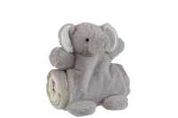 Elephant+Blanket Plush Grey
