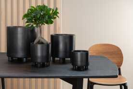 Flowerpot Smoke Ceramic Grey/Black