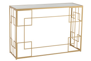 Console Lines Metal/Glass Gold