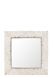 Specchio Quadrato Corallo Metallo