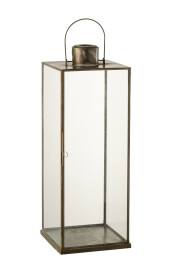 Lantern High Glass/Metal Bronze