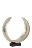 Metal Moon Decoration Silver Large