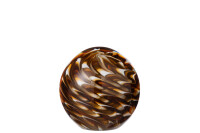 Paperweight Layers Glass Brown