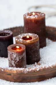 Cyl. Candle Brown s18h