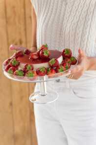 Cake Tray Round Glass Transparent