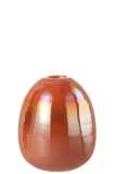 Vase Ball Glass Red Medium