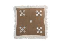 Coussin Miroirs Coins Jute