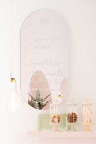 Mirror Oval Glass/Metal White
